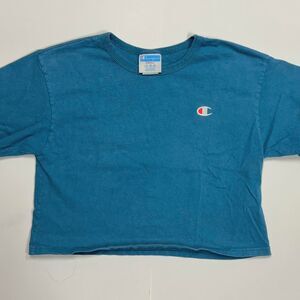 Champion Women's Blue Heritage Crop-top